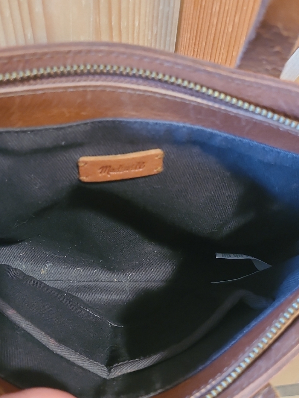 Madewell Brown Leather Tote Shoulder Bag - Picture 3 of 8